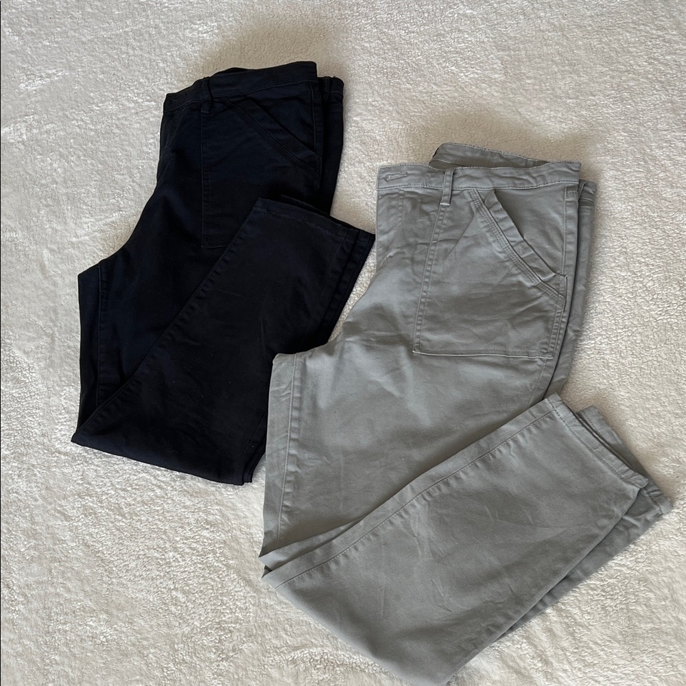 Banana Republic Woman’s Chinos Bundle Black and Light Gray
